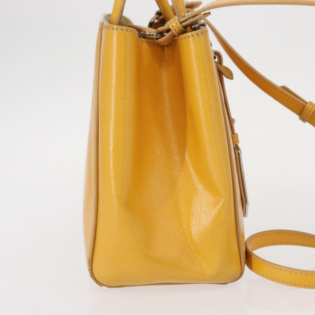 Fendi 2Jours Bag Leather Yellow Leather Handbag (Authentic  )