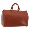Louis Vuitton Speedy Handbag Epi Leather Brown Leather Handbag ( )