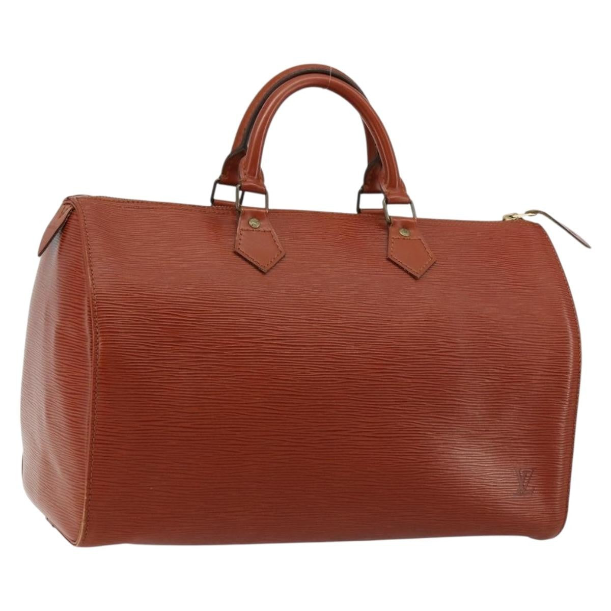Louis Vuitton Speedy Handbag Epi Leather Brown Leather Handbag ( )