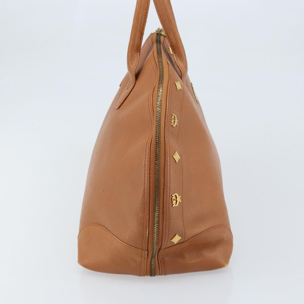 MCM Vintage Handbag Leather Brown Leather Handbag (Authentic  )