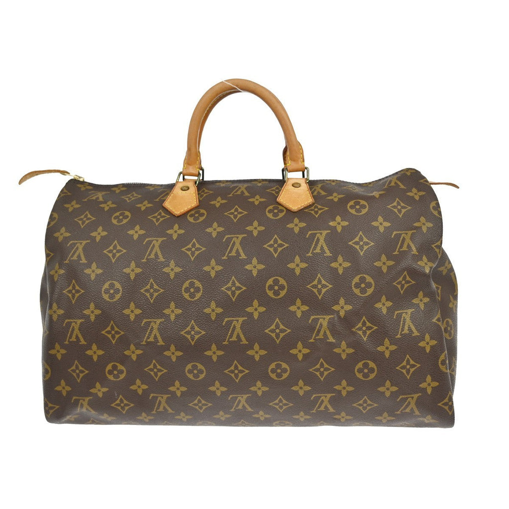 Louis Vuitton Speedy Handbag Monogram Canvas Brown Canvas Handbag ( )