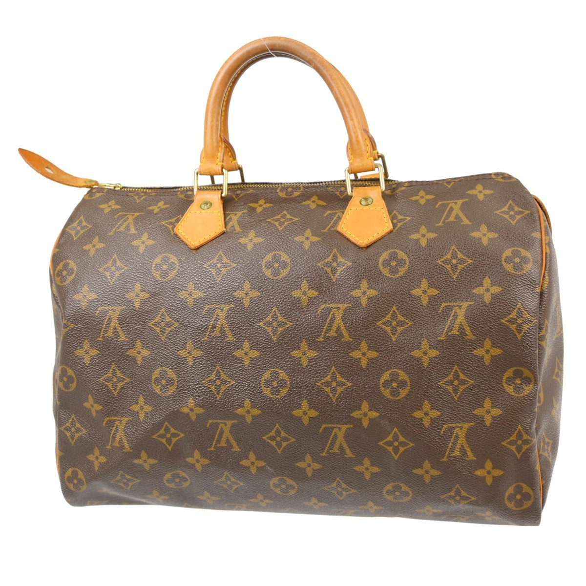 Louis Vuitton Speedy Handbag Monogram Canvas Brown Canvas Handbag ( )