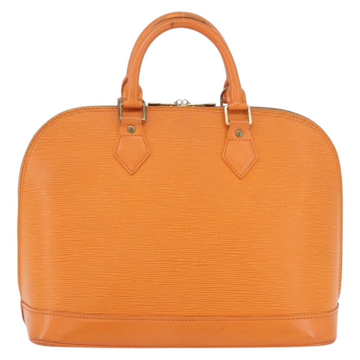 Louis Vuitton Vintage Alma Handbag Epi Leather Orange Leather Handbag (Authentic  )