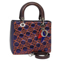 Christian Dior Lady Dior Bag Anselm Reyle Cannage Quilt Leather Purple Leather Handbag ( )
