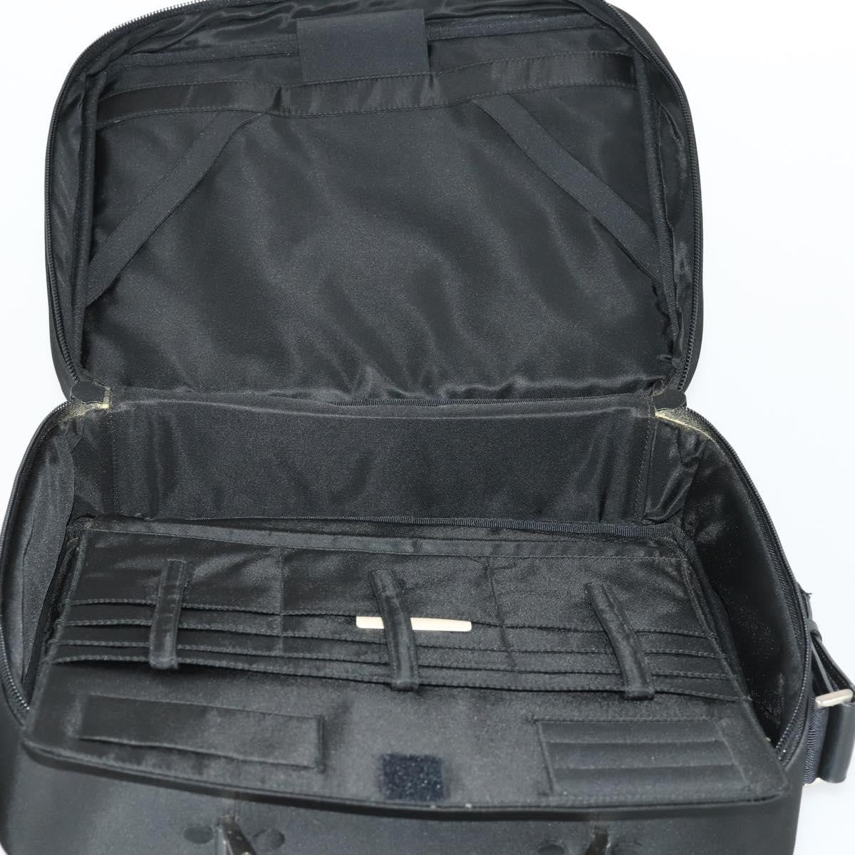 Prada Convertible Front Pocket Briefcase Tessuto With Saffiano Leather Black Nylon Briefcase Bag (Authentic  )