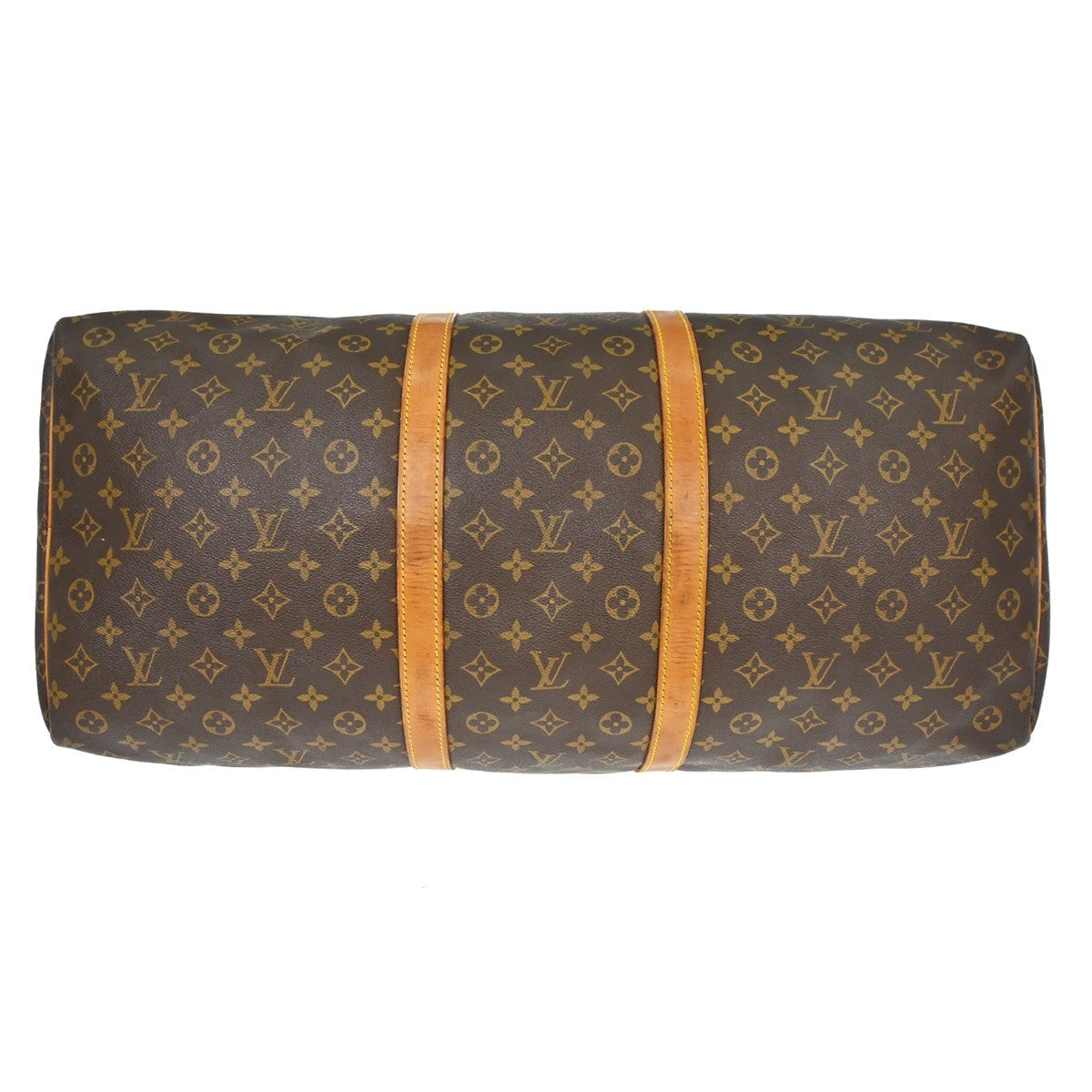 Louis Vuitton Keepall Bag Monogram Canvas Brown Canvas Handbag ( )