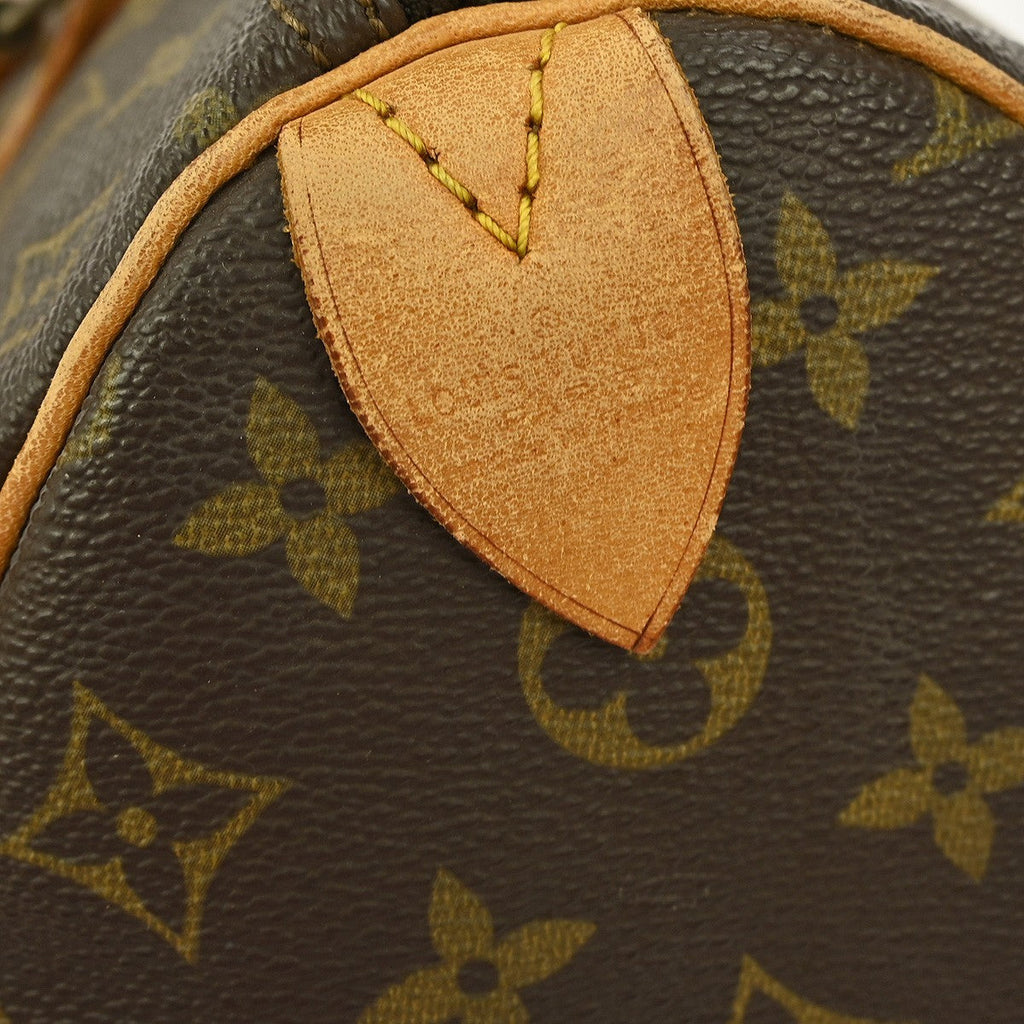 Louis Vuitton Speedy Handbag Monogram Canvas Brown Canvas Handbag ( )