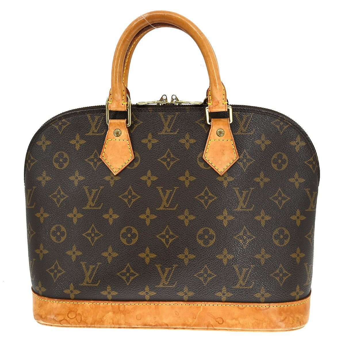 Louis Vuitton Alma Handbag Monogram Canvas Brown Canvas Handbag ( )