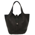 Hermes Picotin Lock Bag Clemence Black Leather Handbag (Authentic  )