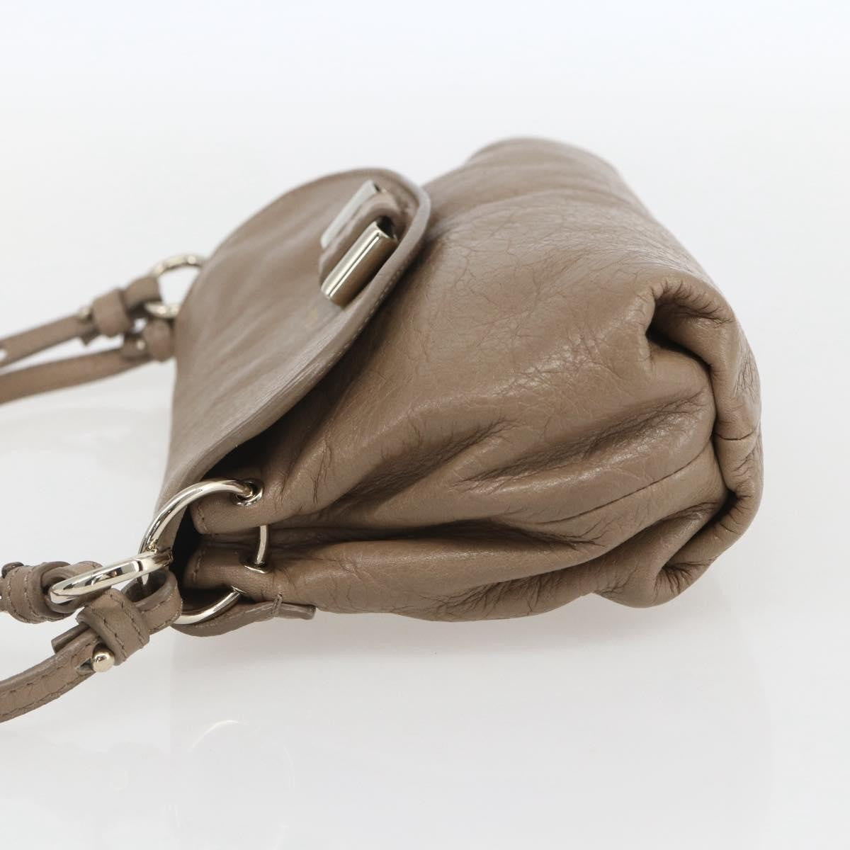 Chloe Lily Handbag Leather Beige Leather Handbag (Authentic  )