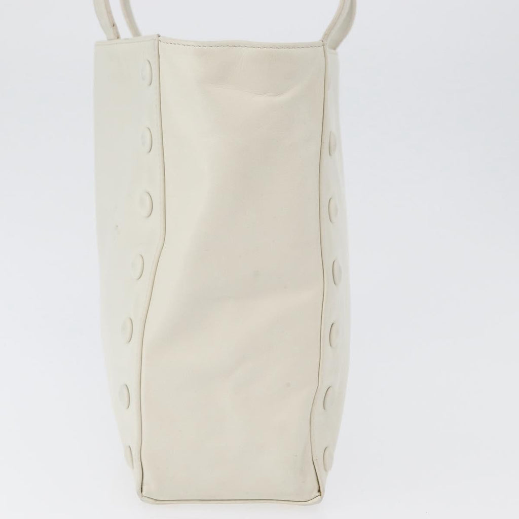 Celine Handbag Leather White Leather Handbag (Authentic  )