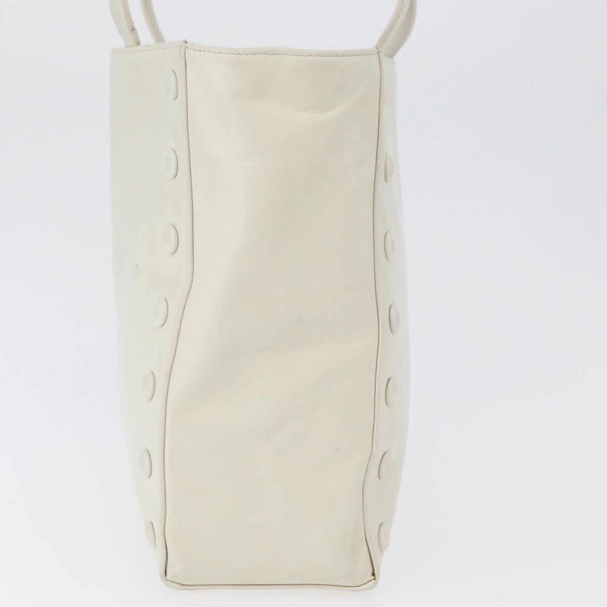 Celine Handbag Leather White Leather Handbag (Authentic  )