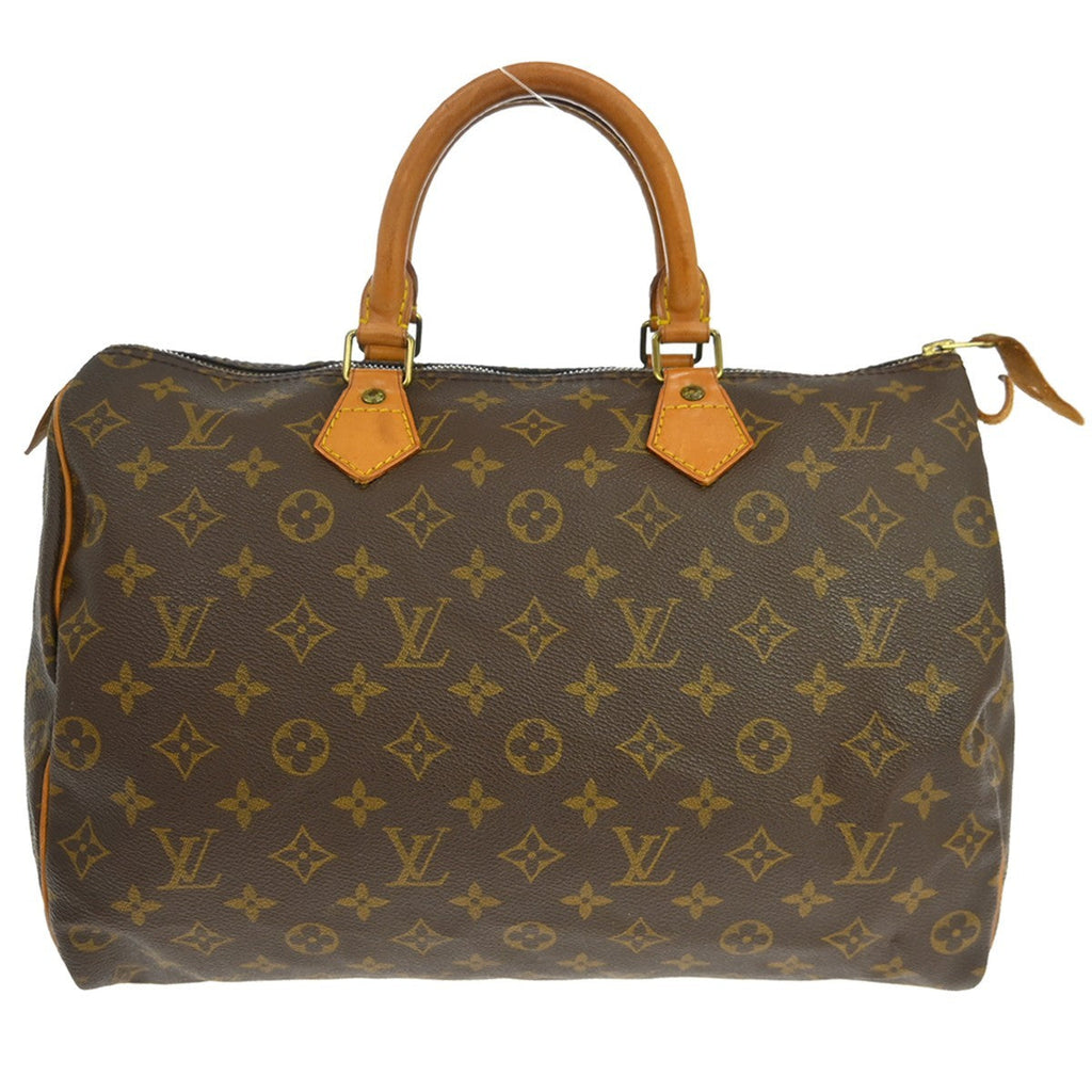 Louis Vuitton Speedy Handbag Monogram Canvas Brown Canvas Handbag ( )