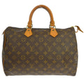 Louis Vuitton Speedy Handbag Monogram Canvas Brown Canvas Handbag ( )