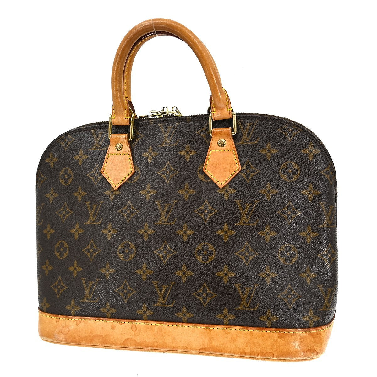 Louis Vuitton Alma Handbag Monogram Canvas Brown Canvas Handbag ( )