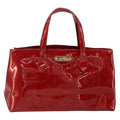 Louis Vuitton Wilshire Handbag Monogram Vernis Red Patent_Leather Handbag (Authentic  )