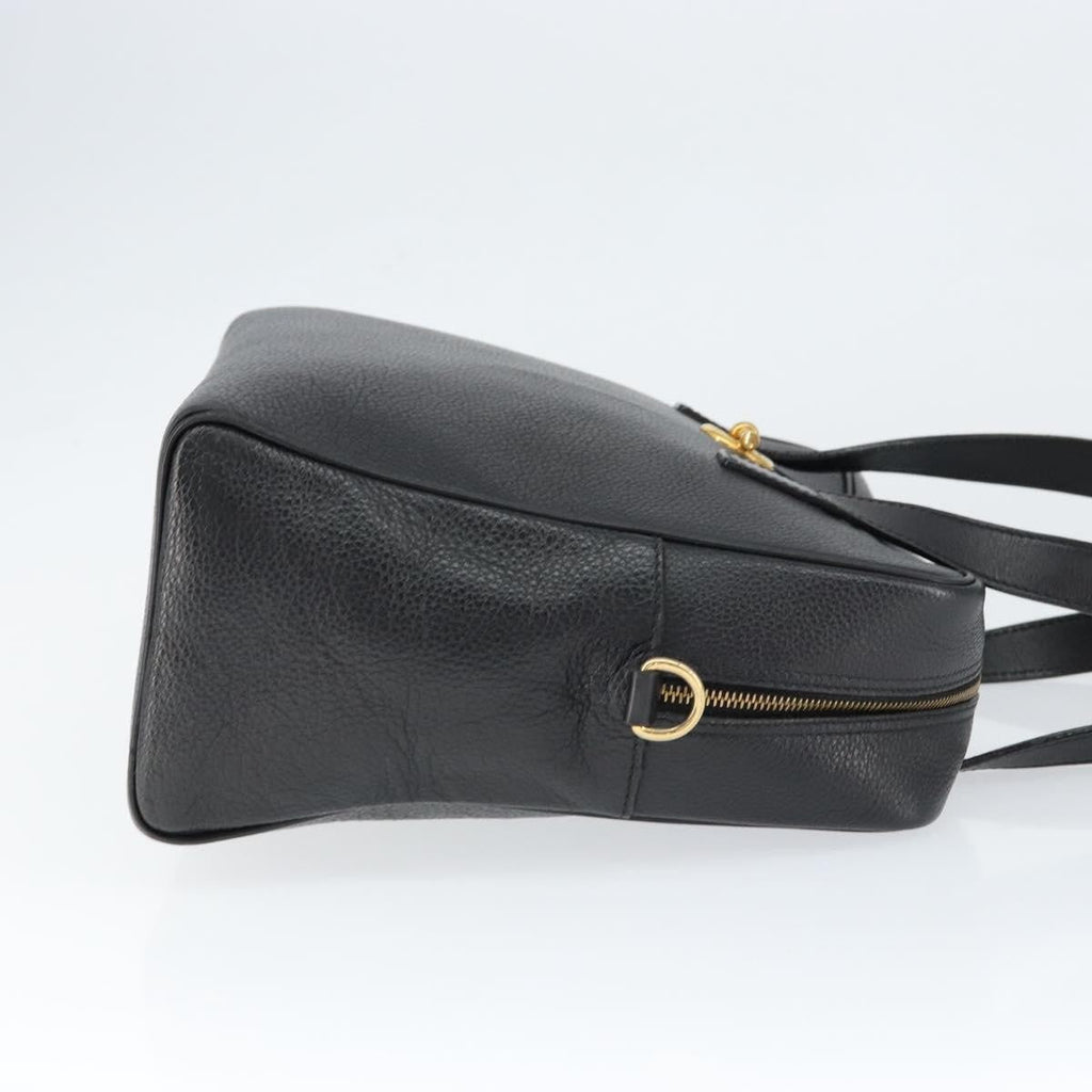 Celine Handbag Leather Black Leather Handbag (Authentic  )