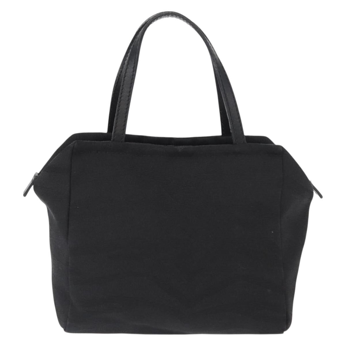 Fendi Vintage Handbag Canvas Black Canvas Handbag (Authentic  )