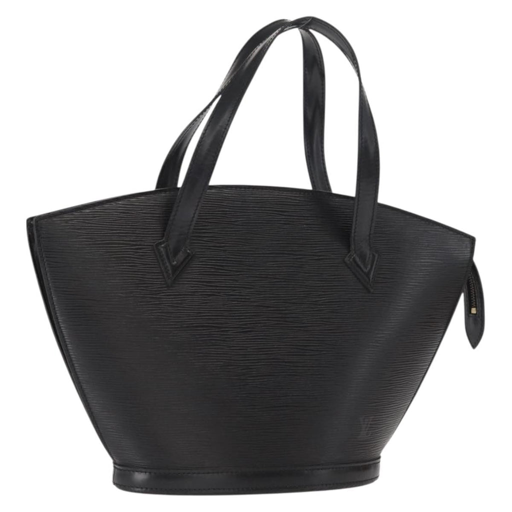 Louis Vuitton Saint Jacques Handbag Epi Leather Black Leather Handbag (Authentic  )