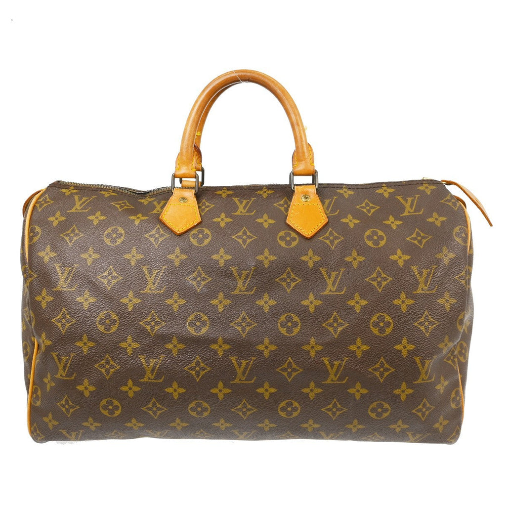 Louis Vuitton Speedy Handbag Monogram Canvas Brown Canvas Handbag ( )