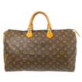 Louis Vuitton Speedy Handbag Monogram Canvas Brown Canvas Handbag ( )