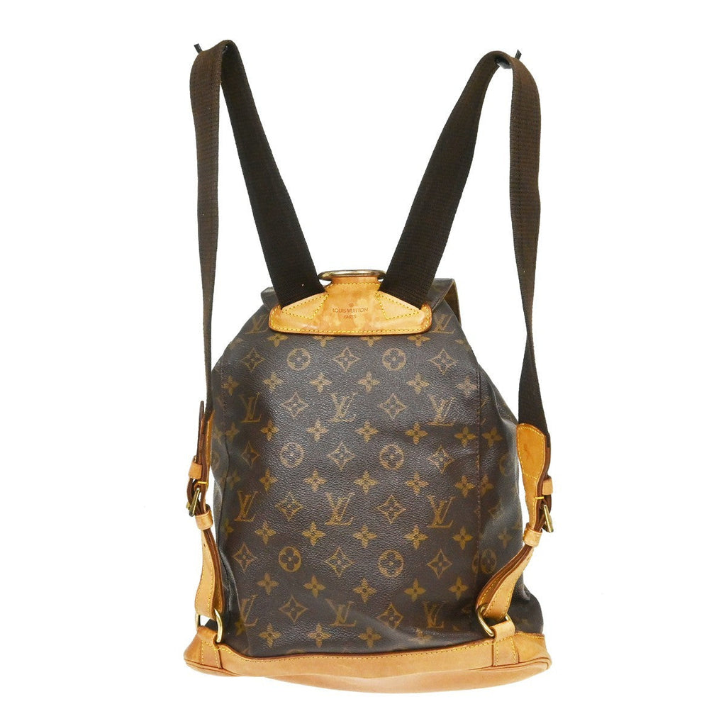 Louis Vuitton Vintage Montsouris Backpack Monogram Canvas Brown Canvas Backpack Bag ( )