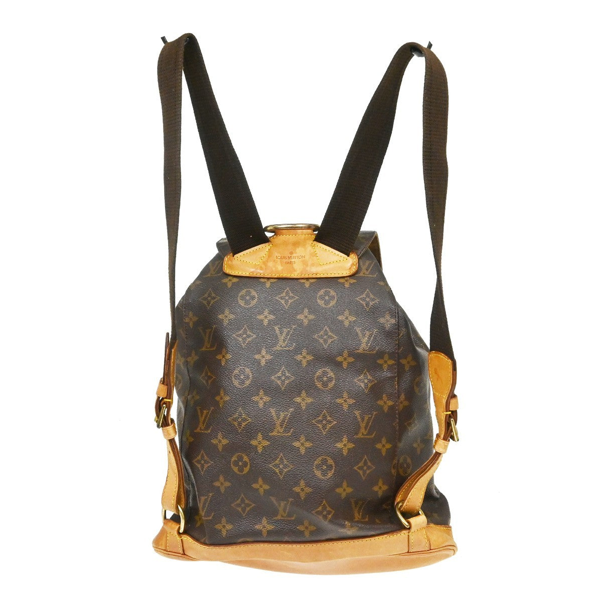Louis Vuitton Vintage Montsouris Backpack Monogram Canvas Brown Canvas Backpack Bag ( )
