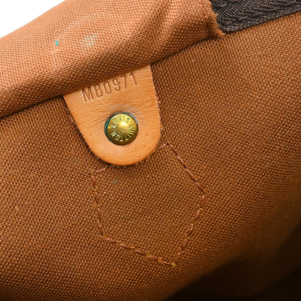 Louis Vuitton Speedy Handbag Monogram Canvas Brown Canvas Handbag ( )