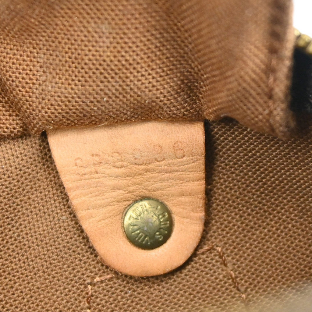 Louis Vuitton Speedy Handbag Monogram Canvas Brown Canvas Handbag ( )