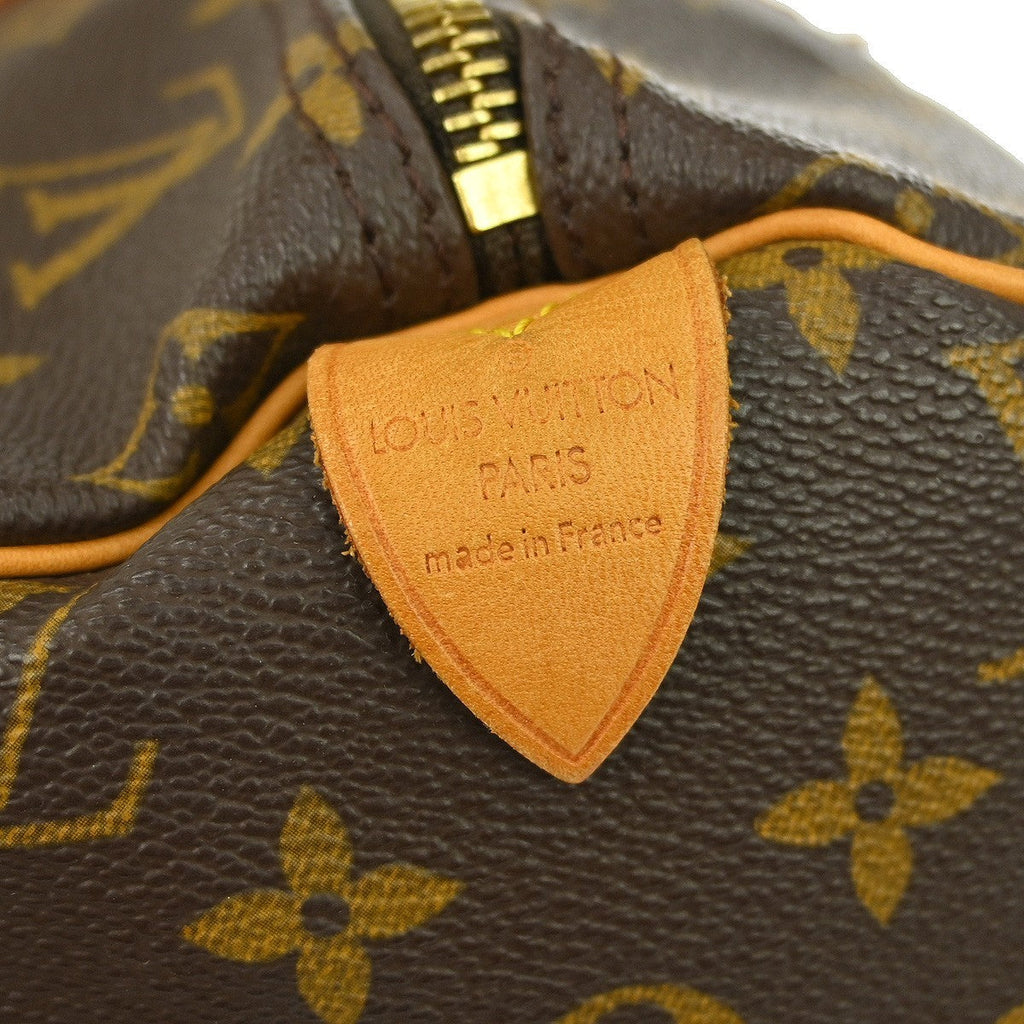 Louis Vuitton Speedy Handbag Monogram Canvas Brown Canvas Handbag ( )