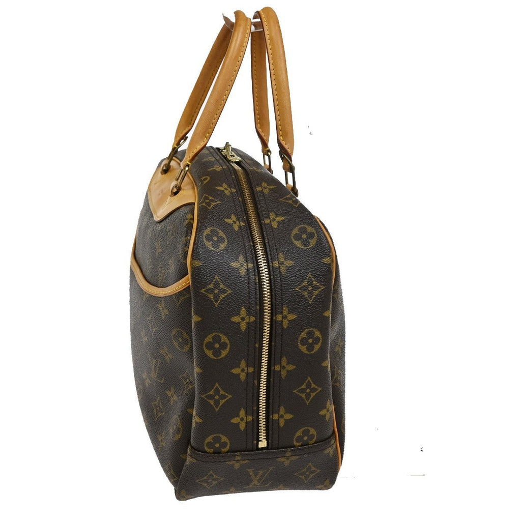 Louis Vuitton Deauville Handbag Monogram Canvas Brown Canvas Handbag ( )