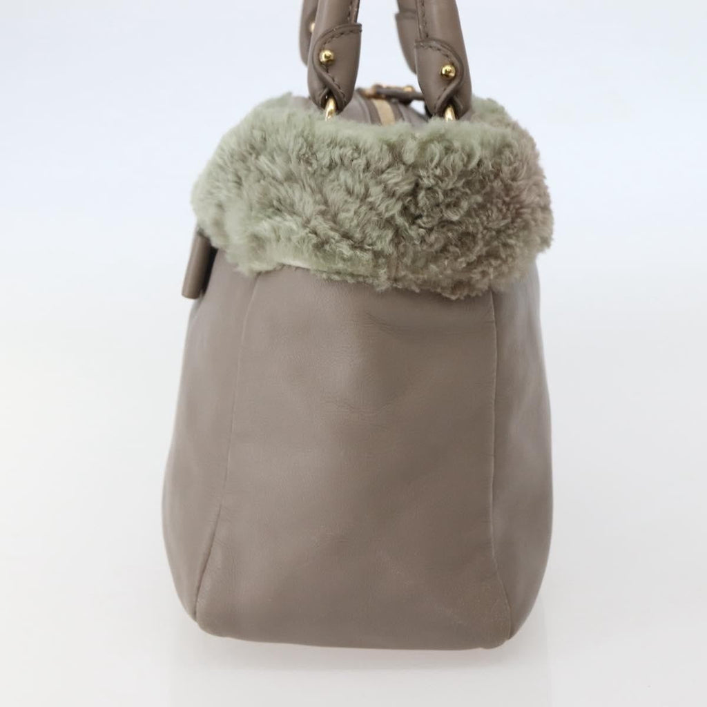 Salvatore Ferragamo Vala Leather Beige Leather Bag (Authentic  )