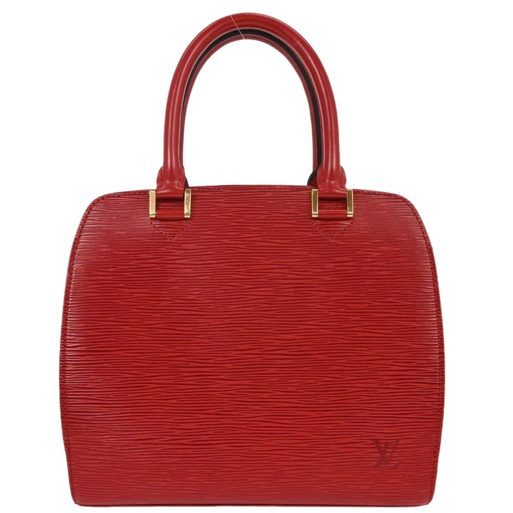 Louis Vuitton Pont Neuf Handbag Epi Leather Red Leather Handbag (Authentic  )