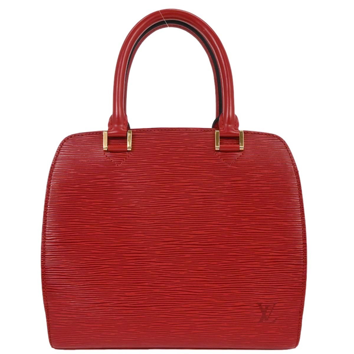 Louis Vuitton Pont Neuf Handbag Epi Leather Red Leather Handbag (Authentic  )
