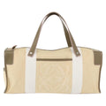Loewe Anagram Handbag Canvas Beige Canvas Handbag (Authentic  )