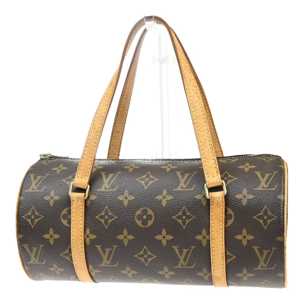 Louis Vuitton Papillon Handbag Monogram Canvas Brown Leather Handbag ( )