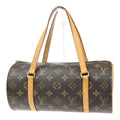 Louis Vuitton Papillon Handbag Monogram Canvas Brown Leather Handbag ( )