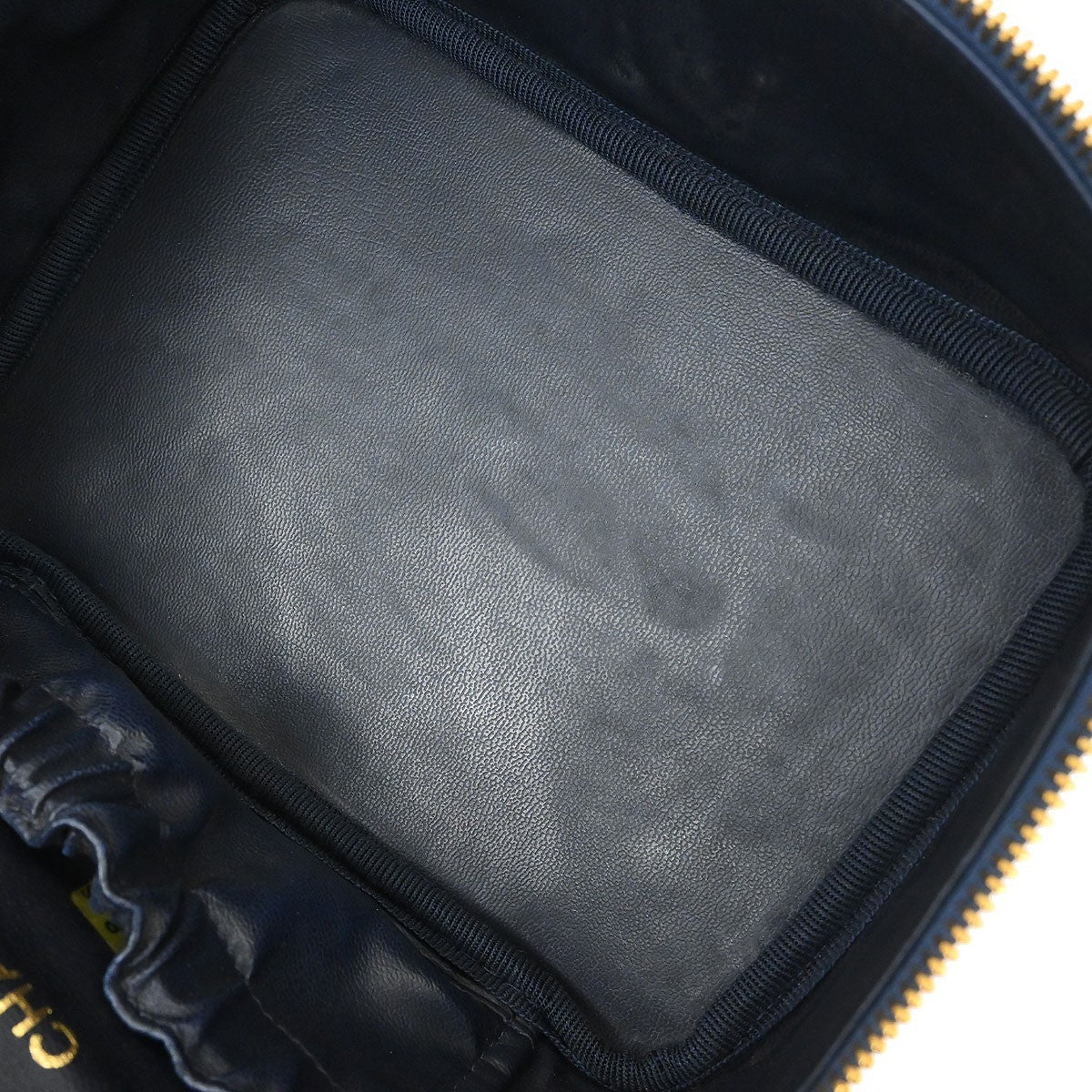 Chanel Vintage Timeless Cosmetic Case Denim Blue Denim_Jeans Handbag (Authentic  )