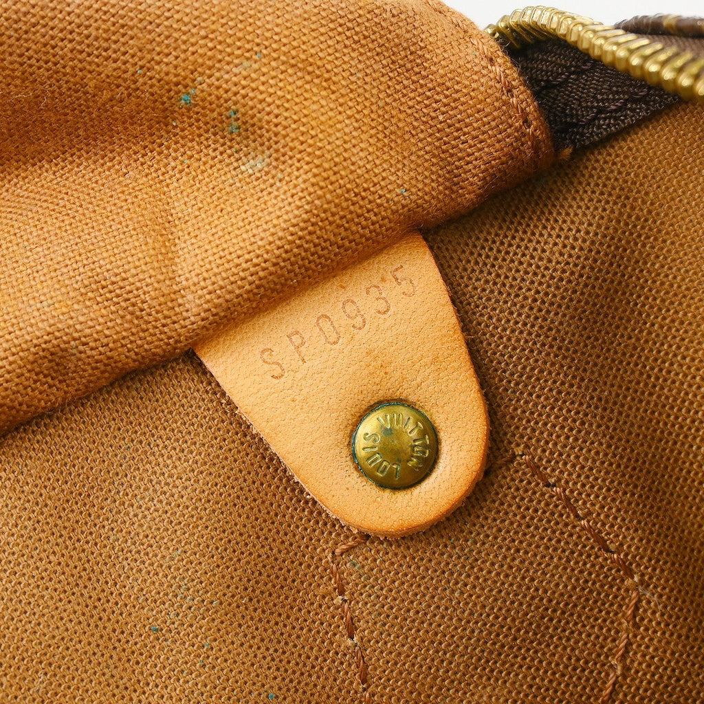Louis Vuitton Speedy Handbag Monogram Canvas Brown Canvas Handbag ( )
