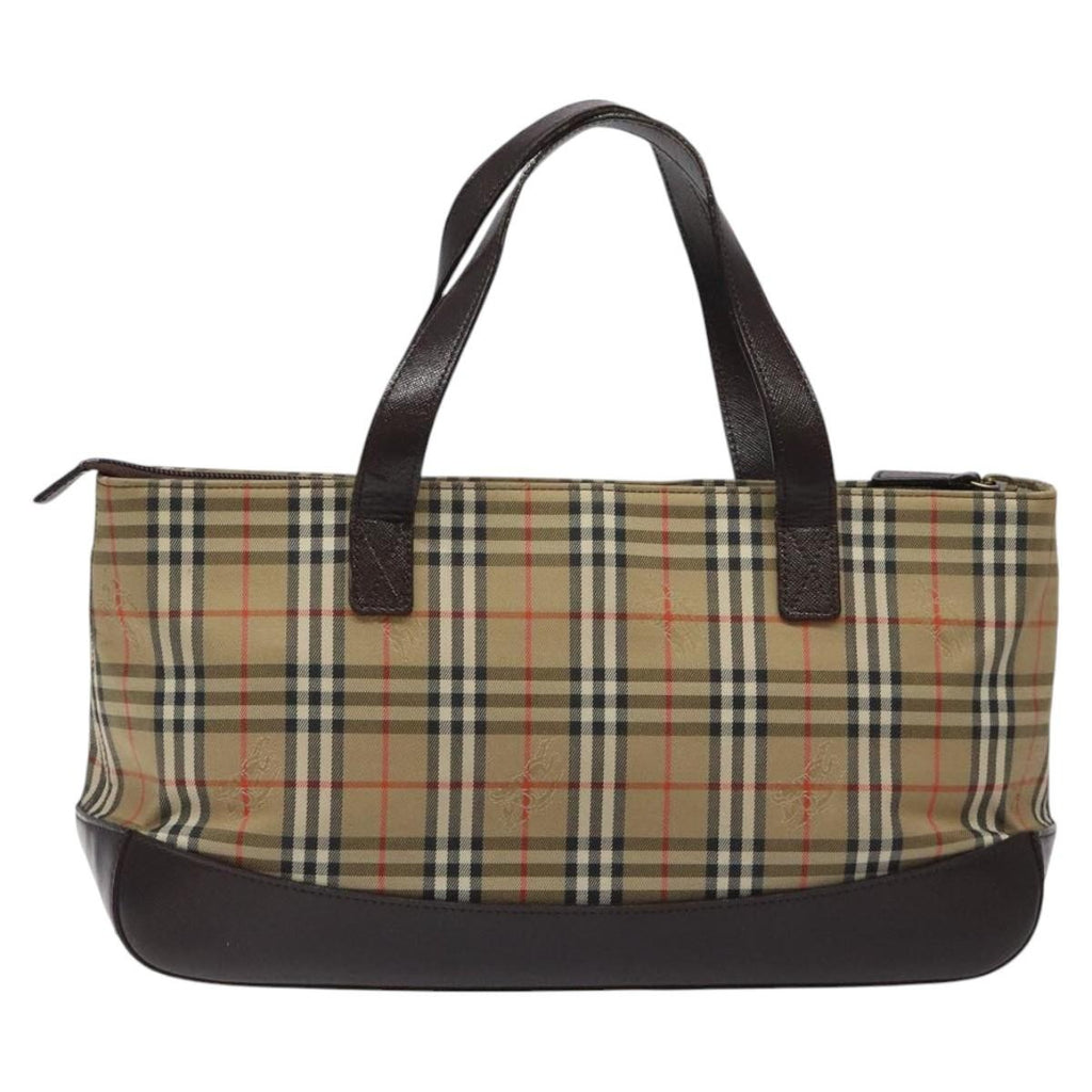 Burberry Nova Check Handbag Nova Check Canvas And Leather Beige Canvas Handbag (Authentic  )