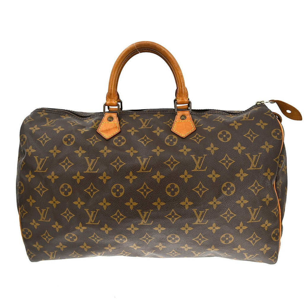 Louis Vuitton Speedy Handbag Monogram Canvas Brown Canvas Handbag ( )