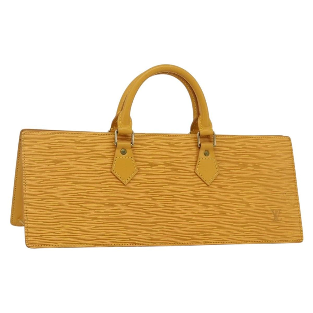 Louis Vuitton Sac Triangle Handbag Epi Leather Yellow Leather Handbag ( )