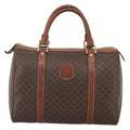 Celine Macadam Handbag Macadam With Leather Brown Canvas Handbag (Authentic  )