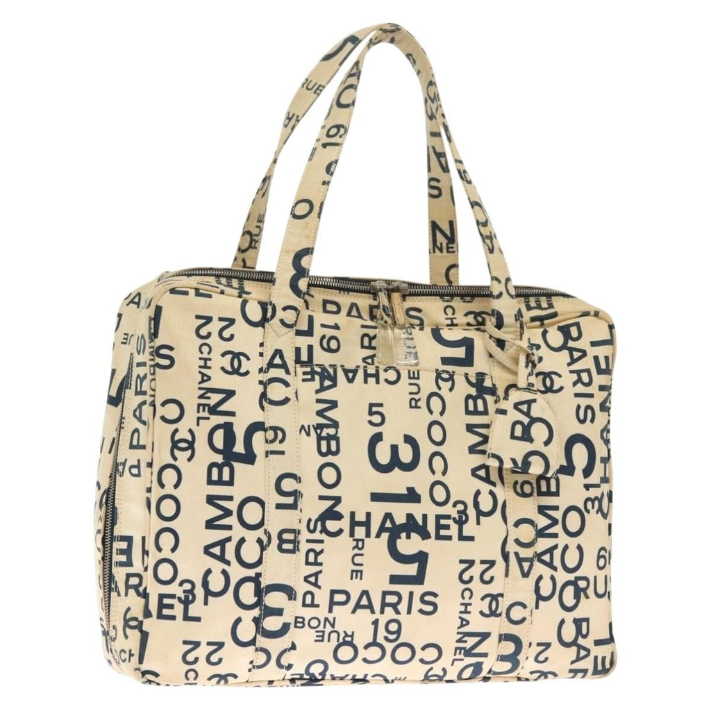 Chanel Cambon Canvas White Canvas Bag (Authentic  )