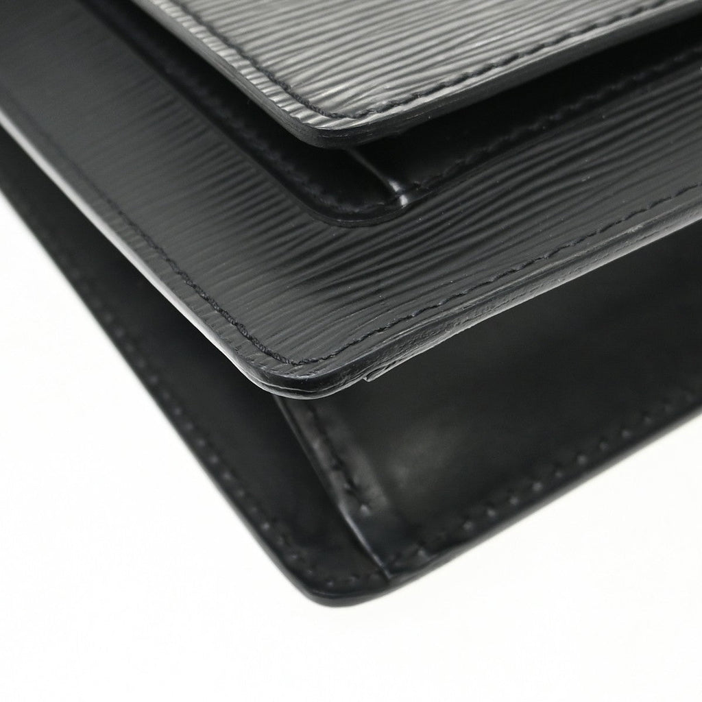 Louis Vuitton Monceau Handbag Epi Leather Black Leather Handbag ( )