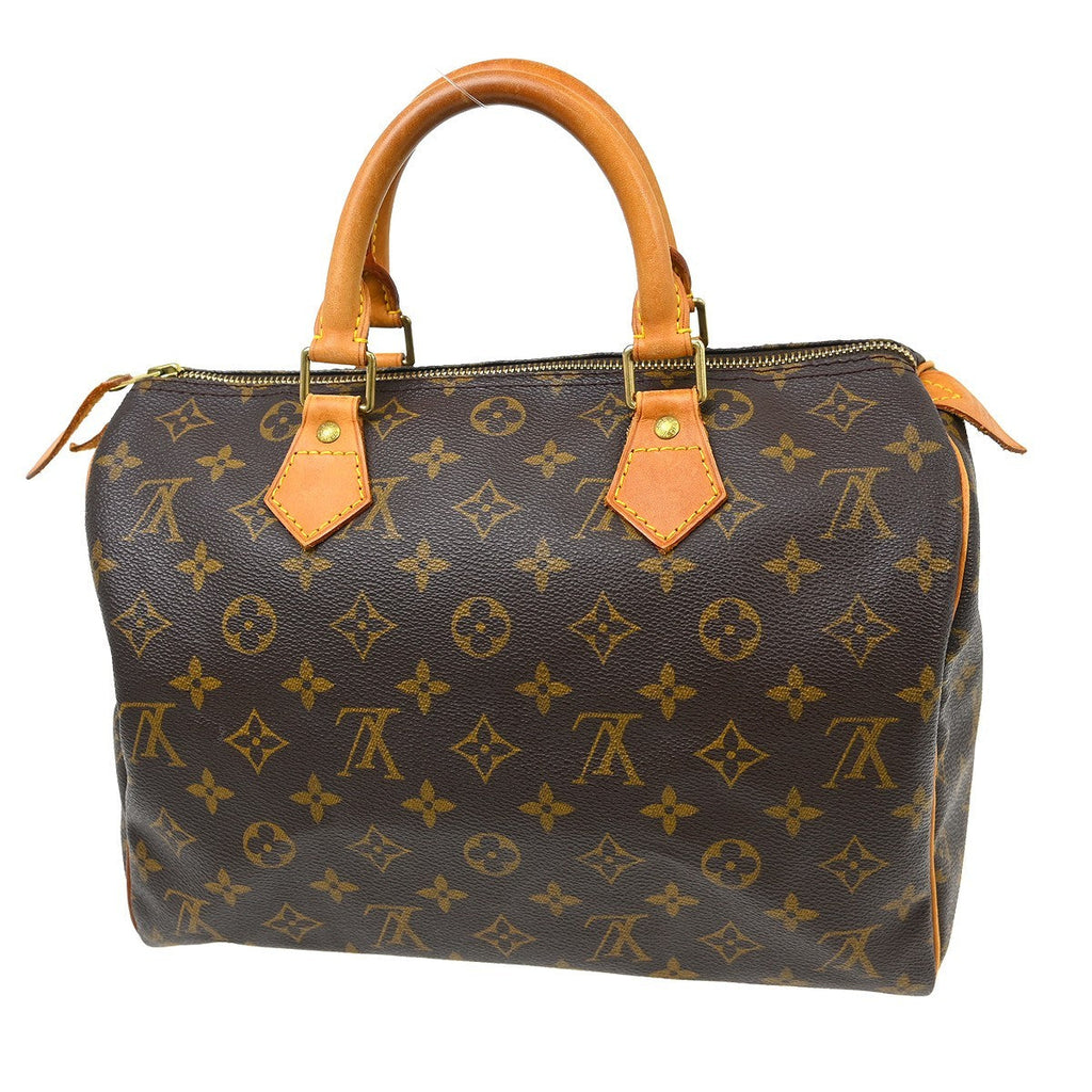 Louis Vuitton Speedy Handbag Monogram Canvas Brown Canvas Handbag ( )