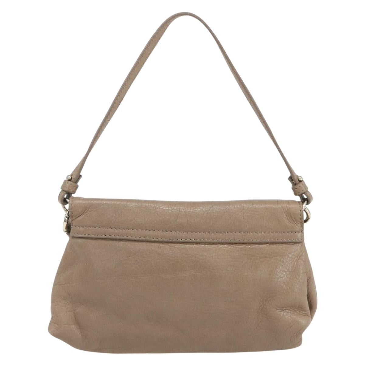 Chloe Lily Handbag Leather Beige Leather Handbag (Authentic  )