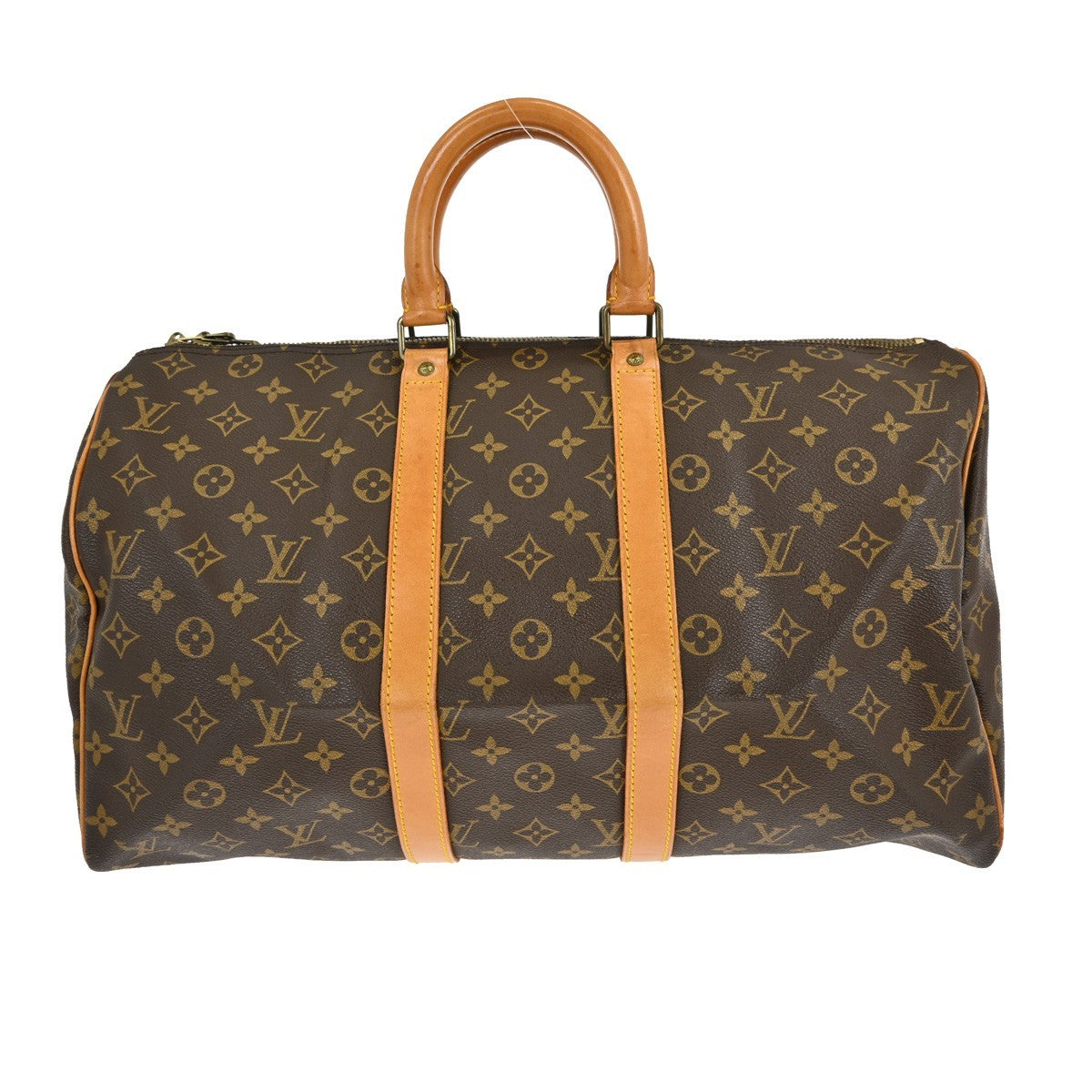 Louis Vuitton Keepall Bag Monogram Canvas Brown Canvas Handbag ( )
