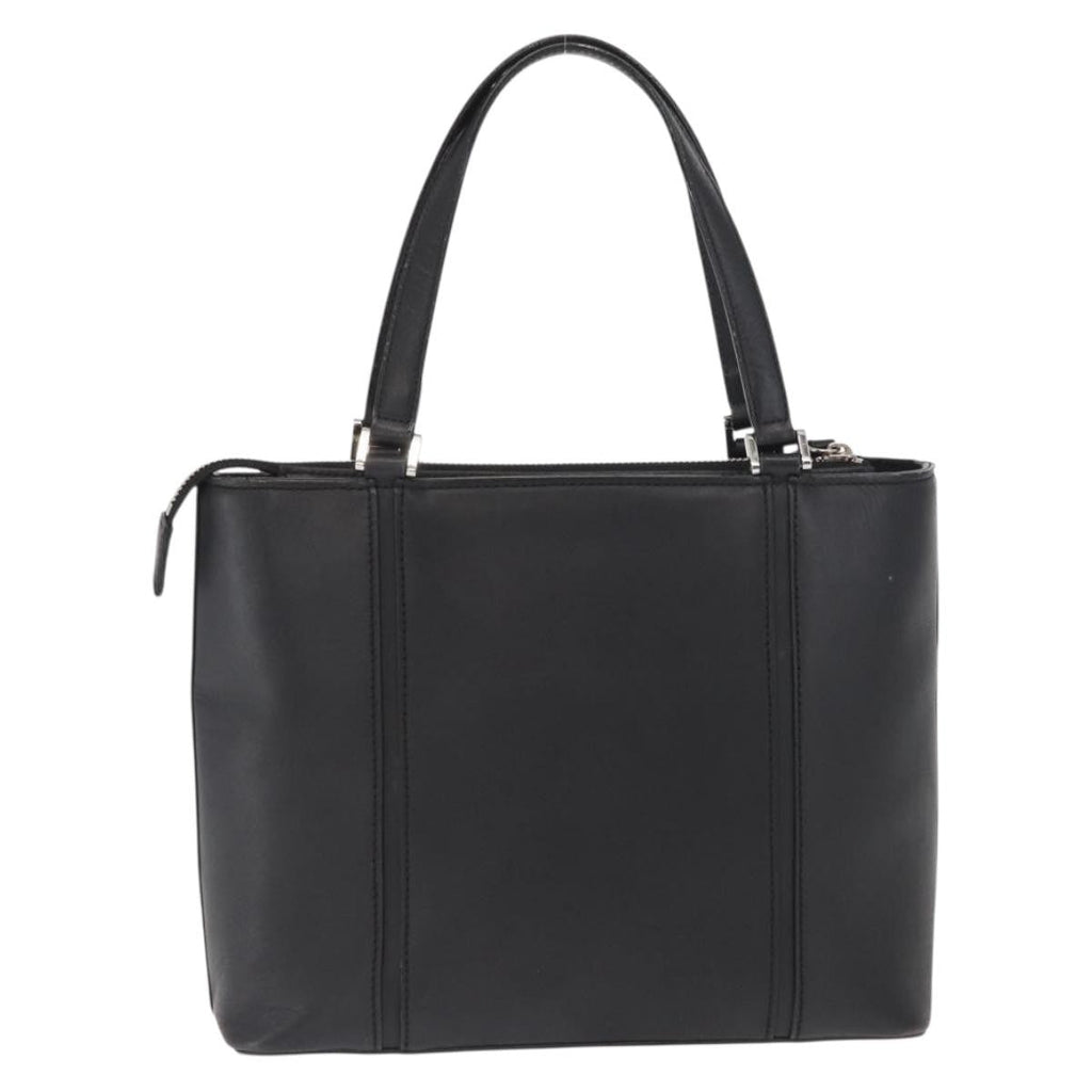 Burberry Vintage Handbag Leather Black Leather Handbag (Authentic  )