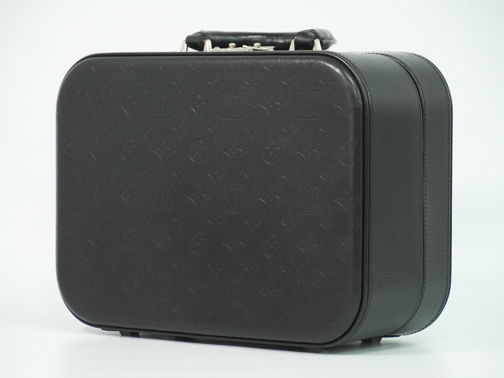Louis Vuitton Valisette Handbag Monogram Glace Leather Black Patent_Leather Handbag (Authentic  )